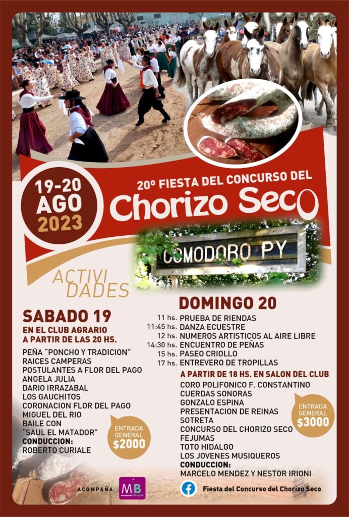 Fiesta del Concurso del Chorizo Seco 2023 Bragado se prepara para la Fiesta del Chorizo Seco en su edición Nº 20